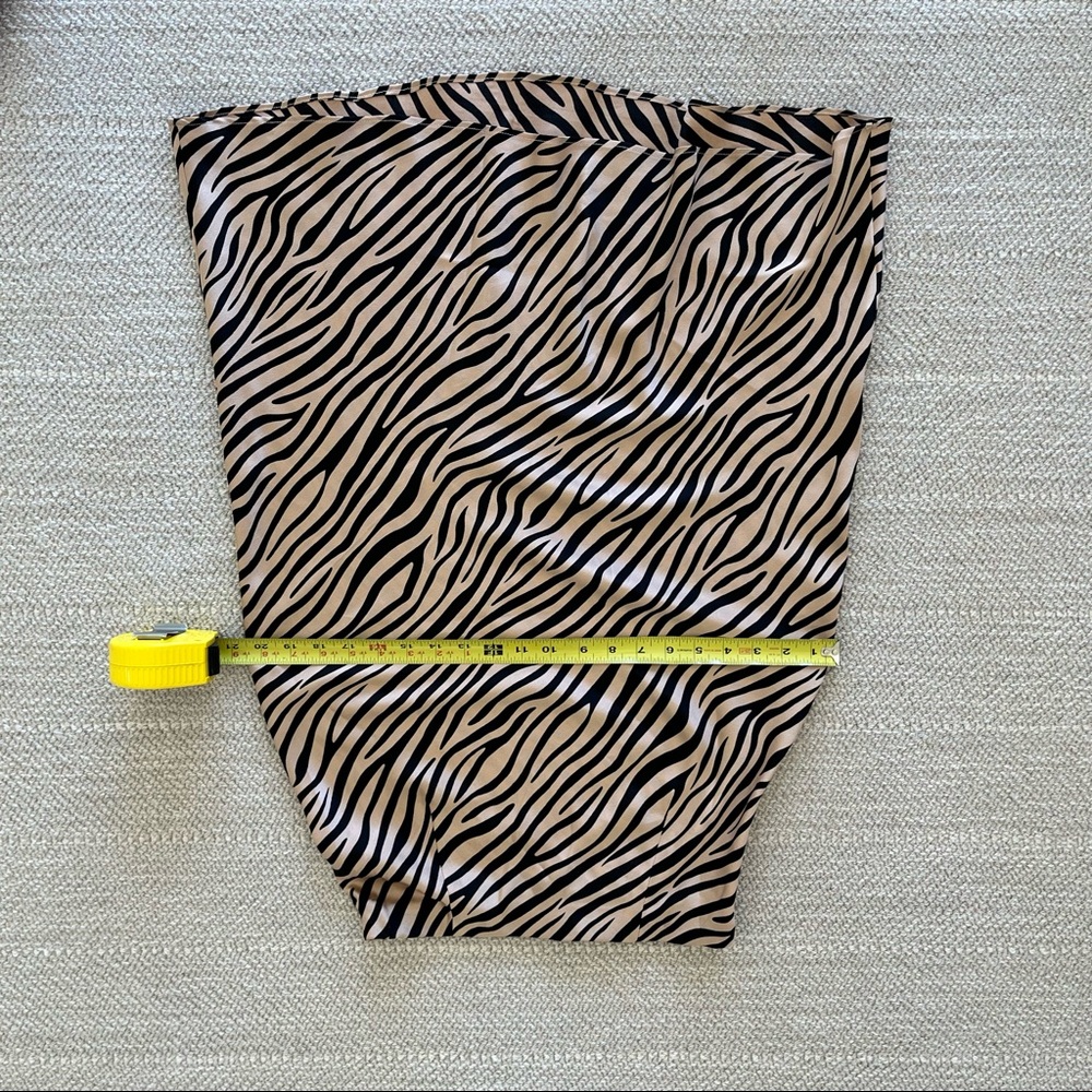 Silky Zebra Print Skirt - Picture 4 of 6